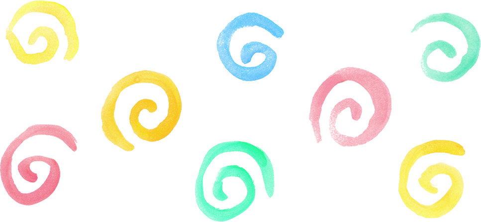 Hand-Painted Playful Watercolor Swirl Swashes